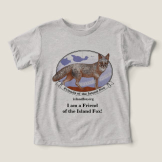 Island Fox Toddler T Shirt Grey Fade Logo