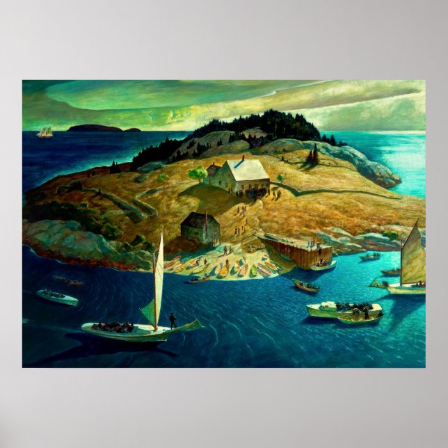 Island Funeral, 1939 by Newell Convers Wyeth Poster (Front)