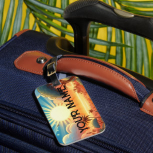 Island Getaway Sunrise Personlized Luggage Tag