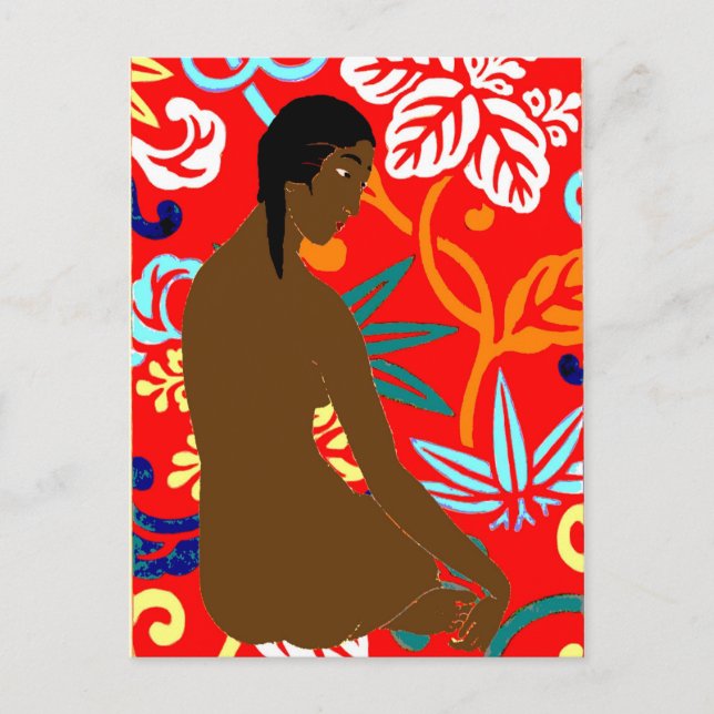 Island Girl, Gauguin Style, Postcard (Front)