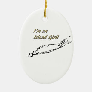 Island Girl (Long Island) Ceramic Tree Decoration