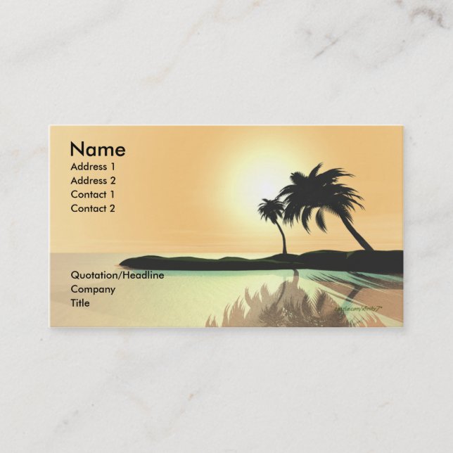 Island Gold Business Card (Front)