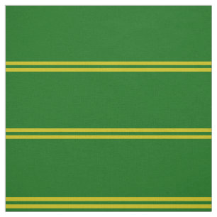 Island green, gold striped design fabric