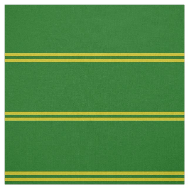 Island green, gold striped design fabric (Swatch)