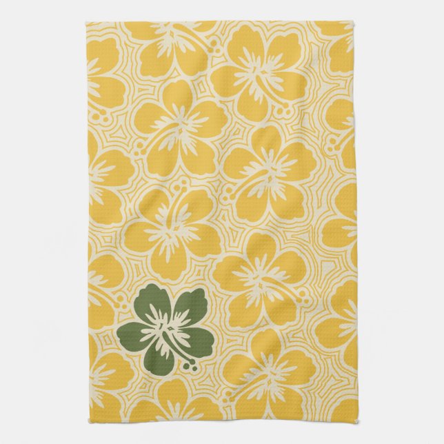 Island Hibiscus Hawaiian Kitchen Towel (Vertical)