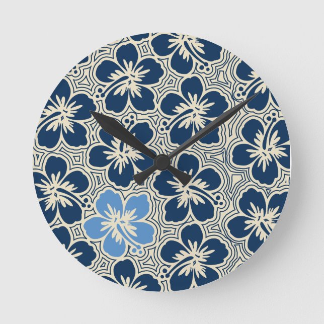 Island Hibiscus Hawaiian Wall Clocks (Front)