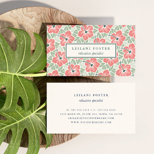 Island Hibiscus Pattern Business Card