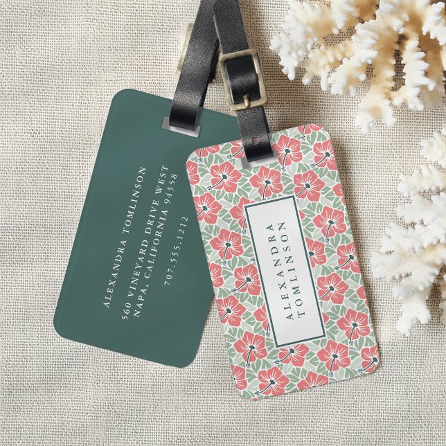 Island Hibiscus Pattern Luggage Tag (Creator Uploaded)