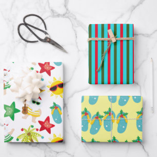 Island Holiday Wrapping Sheets, Matte 19" x 29" Paper Sheet