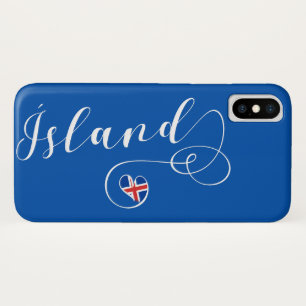Ísland Iceland Heart Cell Phone Case