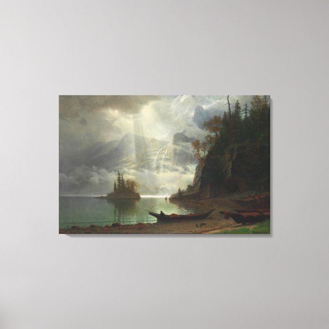 Island in the Lake (oil on canvas) Canvas Print (Front)