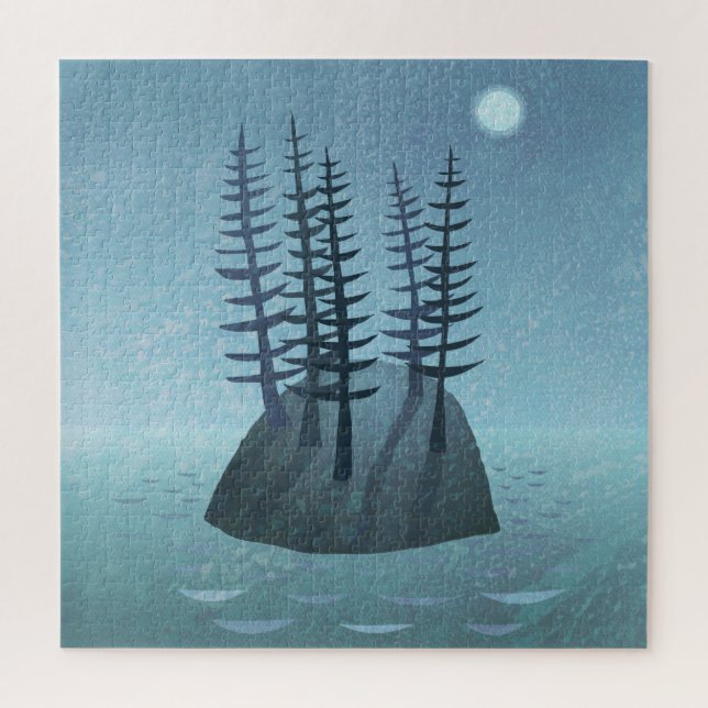 Island in the Ocean Art Jigsaw Puzzle (Vertical)