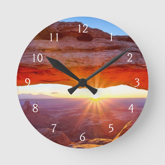 Island in the Sky Round Clock (Front)