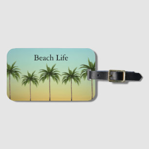 Island Jetsetter Escape Sunset Paradise Custom Luggage Tag