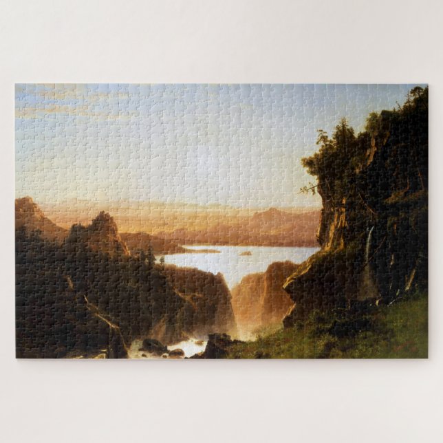 Island Lake, Wind River Range, Wyoming, Bierstadt Jigsaw Puzzle (Horizontal)