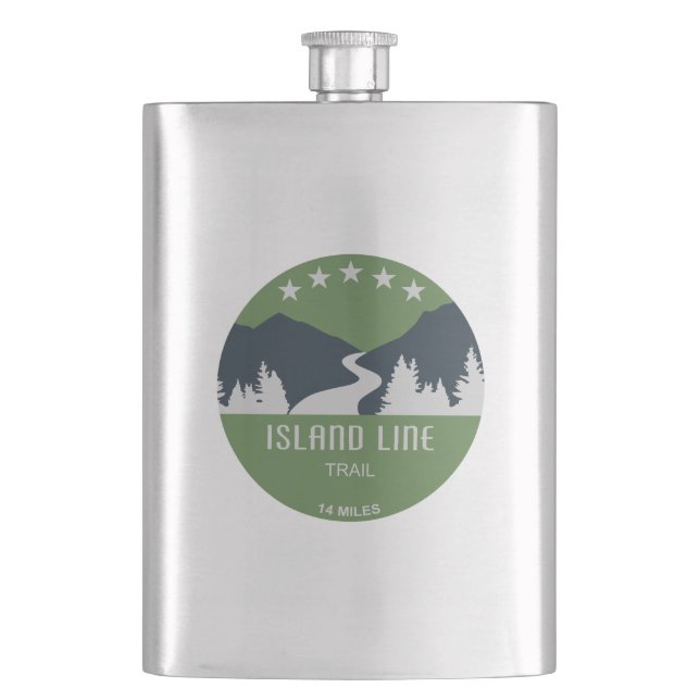 Island Line Trail Hip Flask (Front)