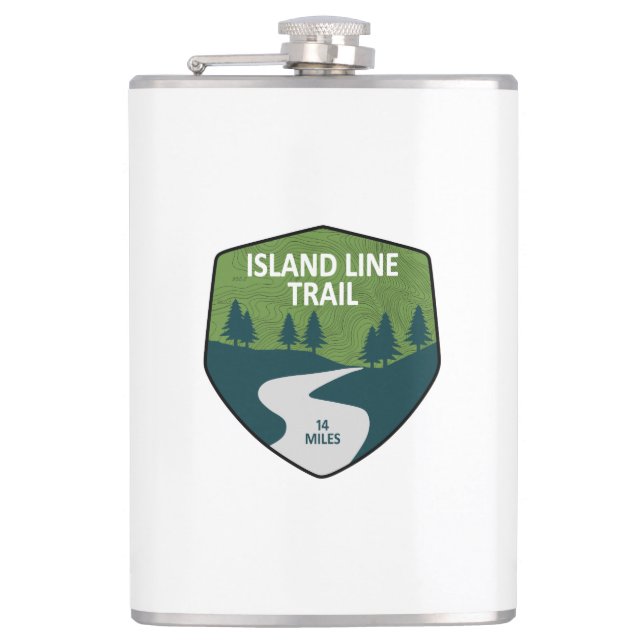 Island Line Trail Hip Flask (Front)