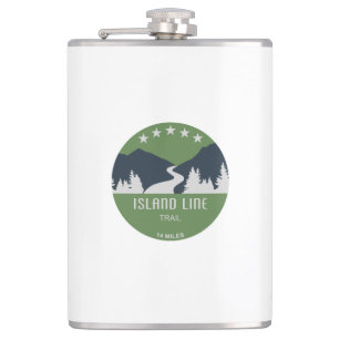 Island Line Trail Hip Flask
