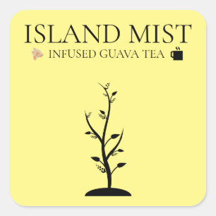 ISLAND MIST INFUSED GUAVA TEA SQUARE STICKER