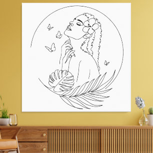 Island Muse – Tropical Feminine  Canvas Print