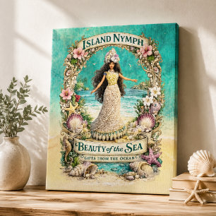Island Nymph Tropical Spiritual Ocean Fantasy Art Canvas Print