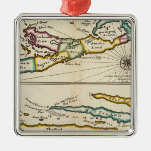 Island of Bermuda, Part of Providence Island Metal Tree Decoration