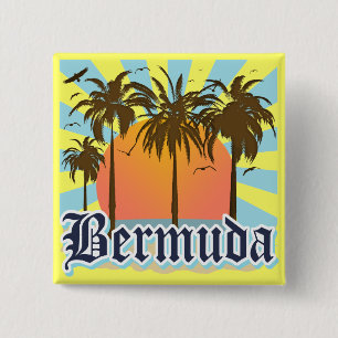 Island of Bermuda Souvenirs 15 Cm Square Badge