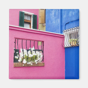 Island of Burano, Burano, Italy. Colourful Burano Magnet