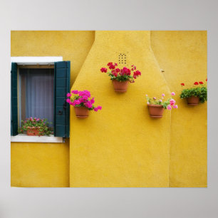 Island of Burano, Burano, Italy. Colourful Burano Poster