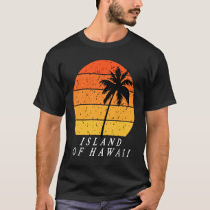 Island Of Hawaii Summer Beach Vintage Sunset T-Shirt