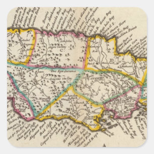 Island of Jamaica Square Sticker