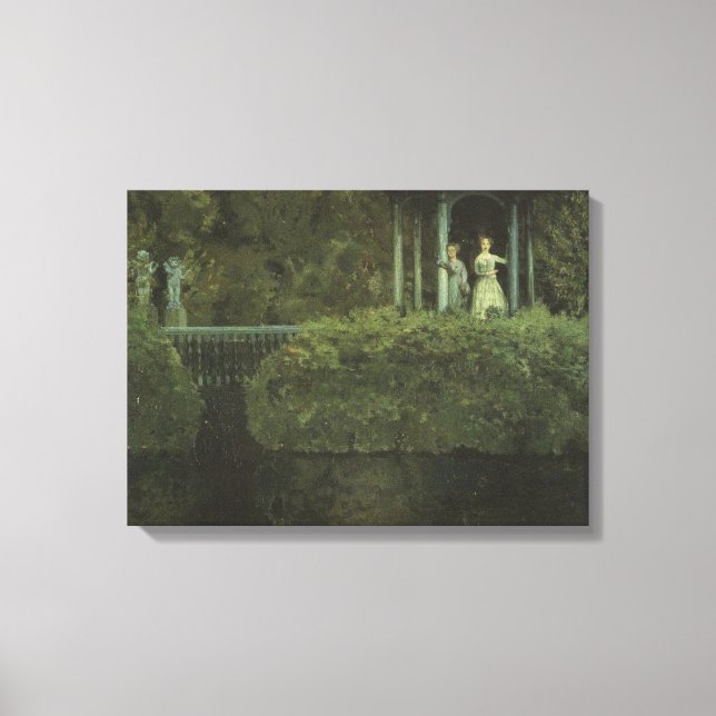 Island of Love (by Konstantin Somov) Canvas Print (Front)