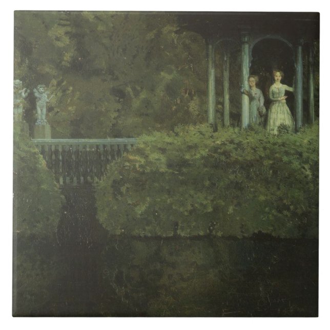 Island of Love (by Konstantin Somov) Tile (Front)