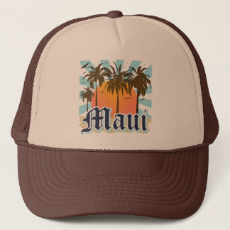 Island of Maui Hawaii Souvenir Trucker Hat