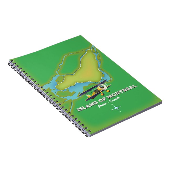 Island of Montreal Canada map Notebook (Right Side)