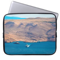 Island of Pag stone desert and ferry port view, Da