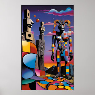 Island of the Easter Bunnyman - Ken Gauge Art Poster