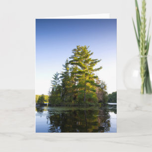 Island on Lake Long Pond Holiday Card