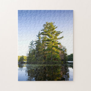 Island on Lake Long Pond Jigsaw Puzzle