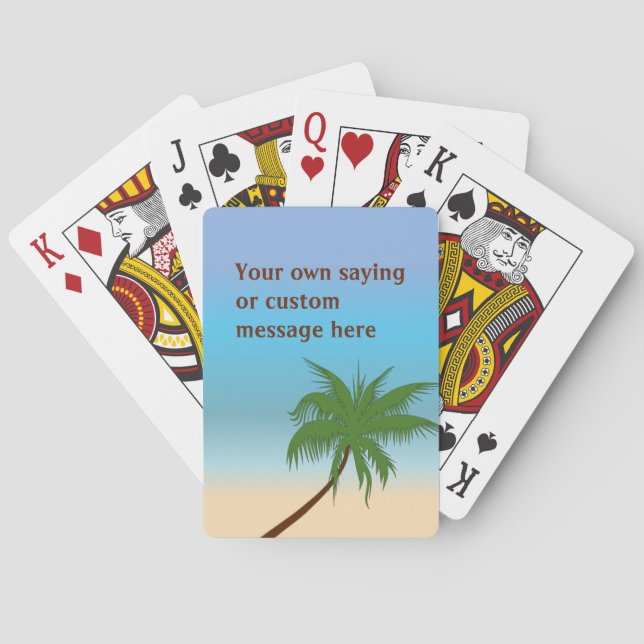 Island Palm Custom Playing Cards (Back)