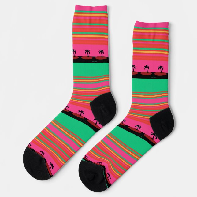 Island Palm Trees Socks (Left)
