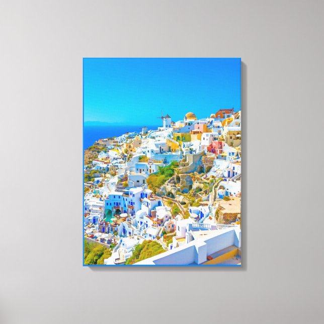Island Paradise Greek Island Serenity Canvas Print (Front)