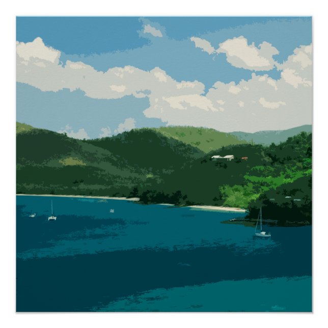 Island Paradise Retro Poster (Front)