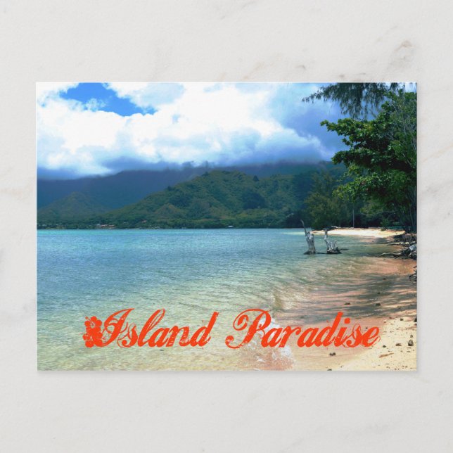 Island Paradise Travel Postcard (Front)