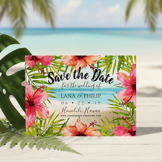 Island Paradise Tropical Beach Save The Date (Creator Uploaded)