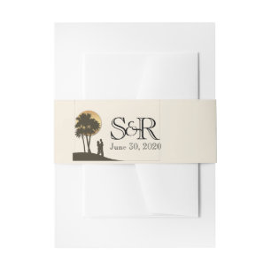Island Paradise Wedding Belly Band Invitation Belly Band