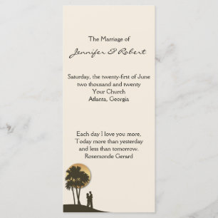 Island Paradise Wedding Program Programme