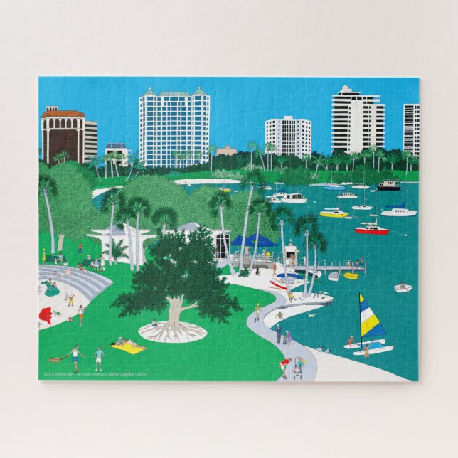 Island Park Sarasota Jigsaw Puzzle (Horizontal)