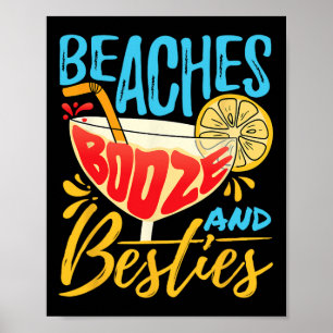 Island Party Beach Bachelorette - Beaches Booze An Poster
