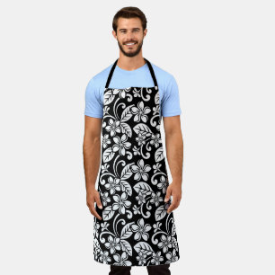 ISLAND PLUMERIA (BLACK) APRON